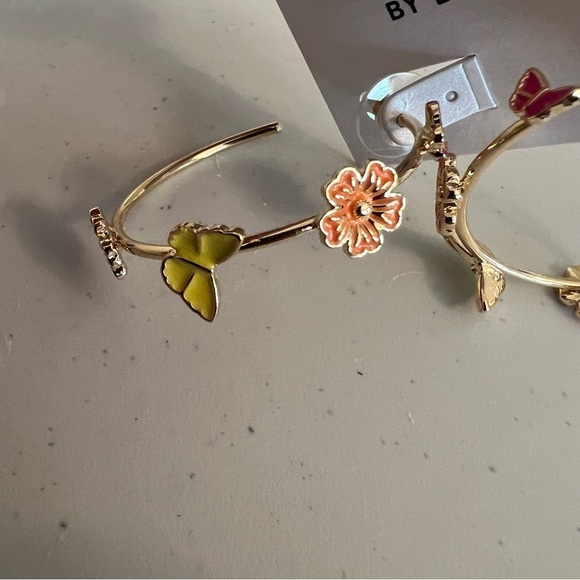 SUGARFIX by BaubleBar Colourful Butterfly Hoop Earrings - Picture 5 of 5